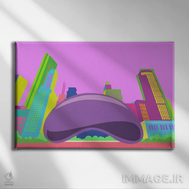 تابلو دکوراتیو پاپ آرت دانه لوبیا اثر فایو بای فایو کالکتیو - نمای روبهرو روی دیوار