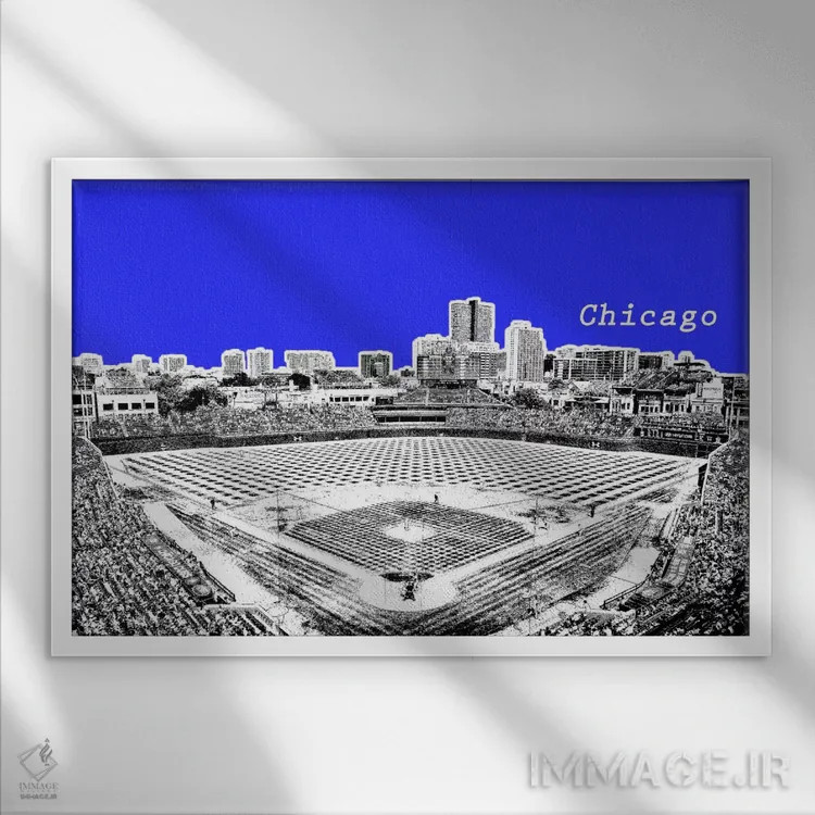 تابلو دکوراتیو محیط دوستانه شیکاگو اثر فایو بای فایو کالکتیو - نمای قابدار سفید