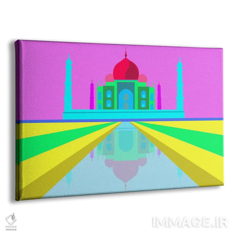 تابلو دکوراتیو تاج محل نئونی اثر فایو بای فایو کالکتیو - نمای پرسپکتیو محصول