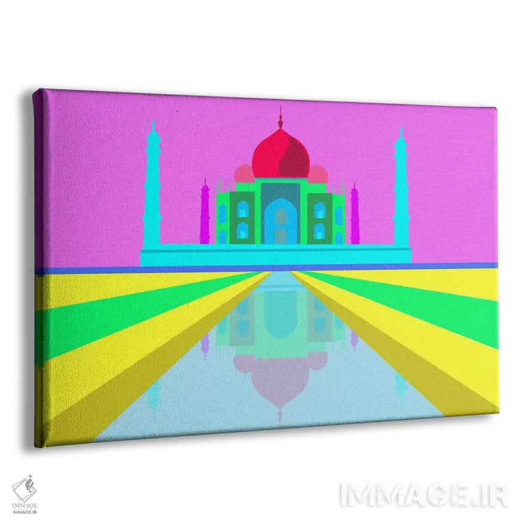 تابلو دکوراتیو تاج محل نئونی اثر فایو بای فایو کالکتیو - نمای پرسپکتیو محصول