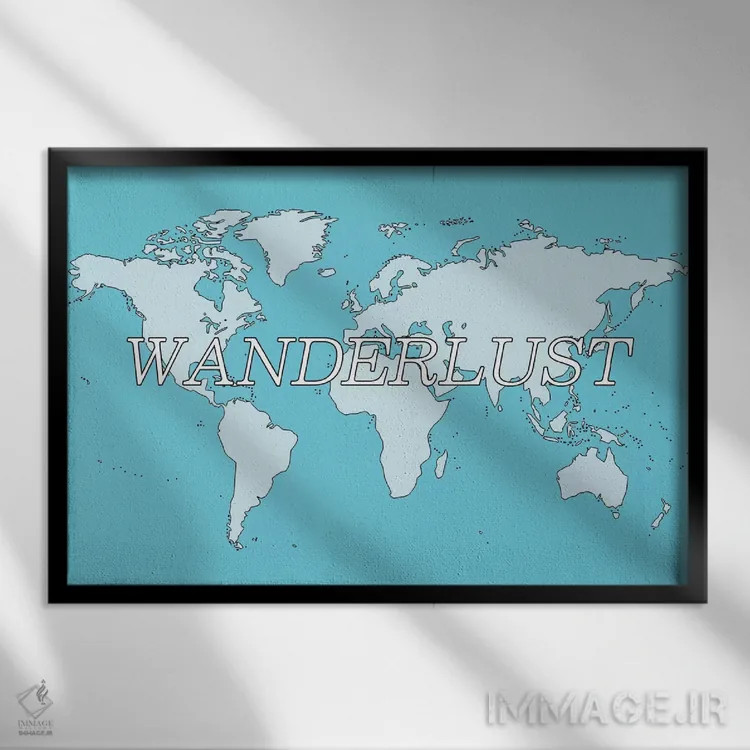 تابلو دکوراتیو اشتیاق به سفر اثر فایو بای فایو کالکتیو - نمای قابدار مشکی