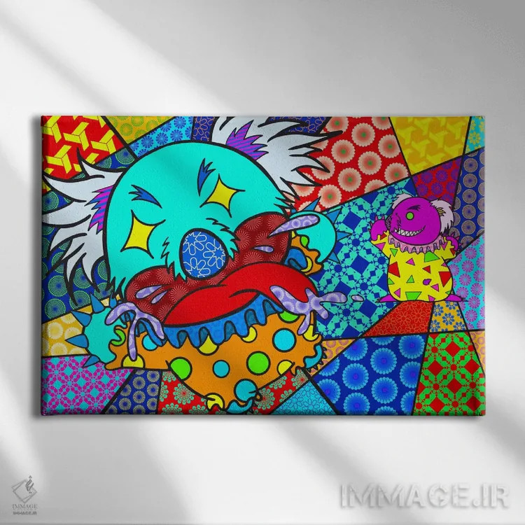 تابلو دکوراتیو کوالای دلقک اثر فایو بای فایو کالکتیو - نمای روبهرو روی دیوار