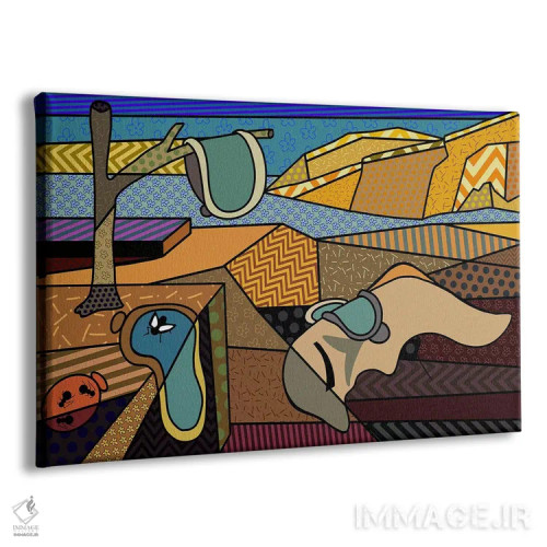 تابلو دکوراتیو پایداری حافظه ۲ اثر فایو بای فایو کالکتیو - نمای پرسپکتیو محصول