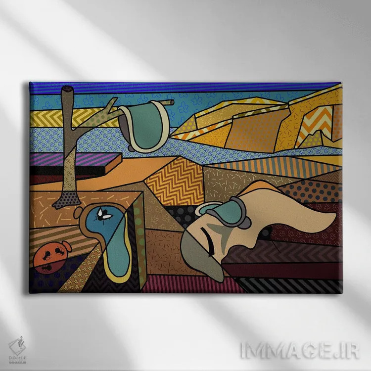 تابلو دکوراتیو پایداری حافظه ۲ اثر فایو بای فایو کالکتیو - نمای روبهرو روی دیوار