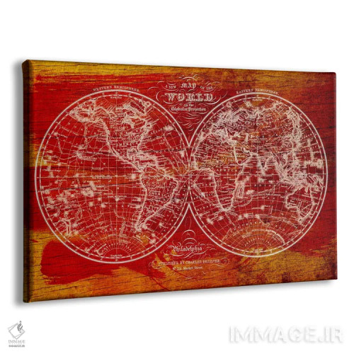 تابلو دکوراتیو نیمکره های دارای بافت چوبی اثر فایو بای فایو کالکتیو - نمای پرسپکتیو محصول