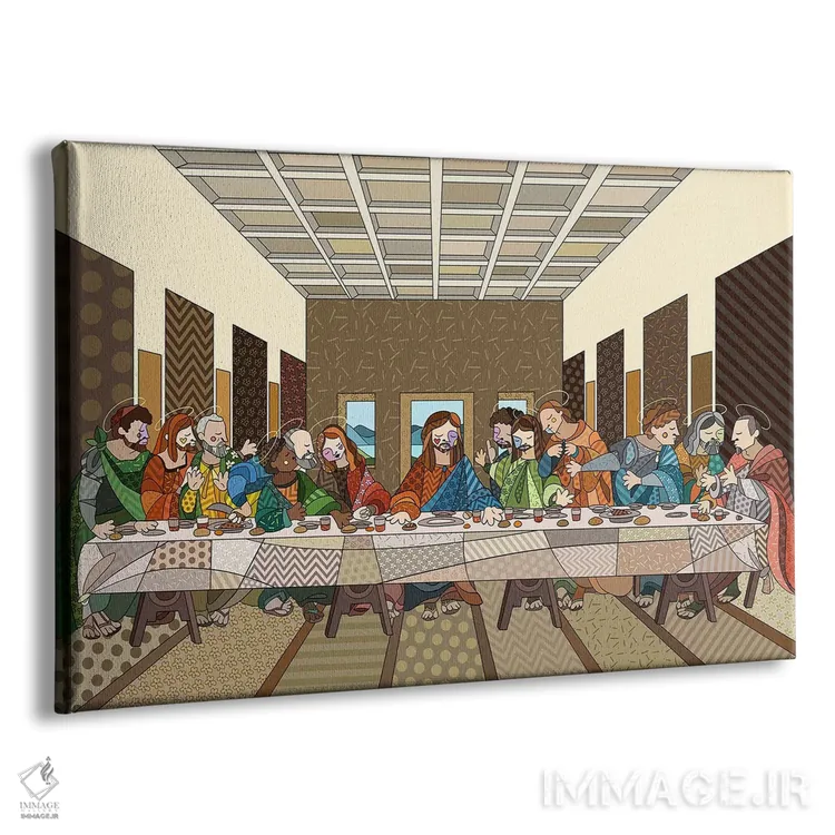 تابلو دکوراتیو شام آخر ۲ اثر فایو بای فایو کالکتیو - نمای پرسپکتیو محصول