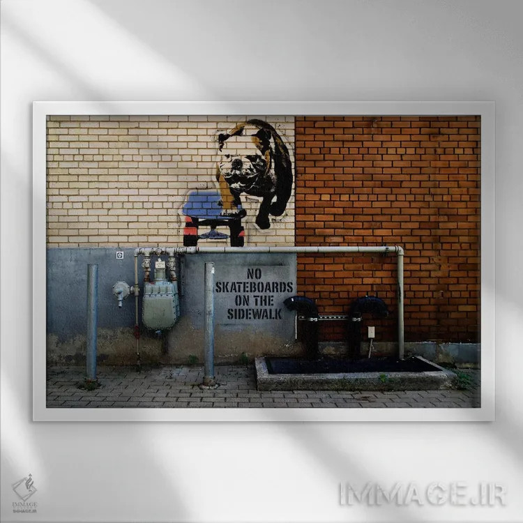 تابلو دکوراتیو چه شورشی! اثر فایو بای فایو کالکتیو - نمای قابدار سفید