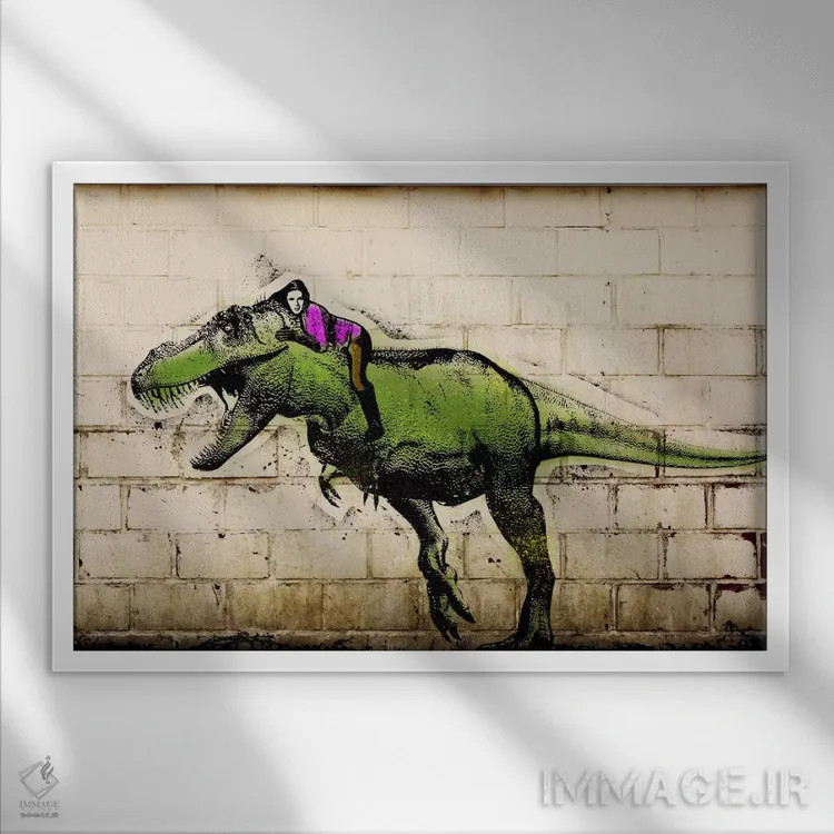 تابلو دکوراتیو برونش گاوچران دختر! اثر فایو بای فایو کالکتیو - نمای قابدار سفید