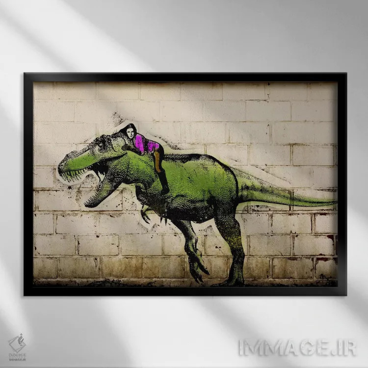 تابلو دکوراتیو برونش گاوچران دختر! اثر فایو بای فایو کالکتیو - نمای قابدار مشکی