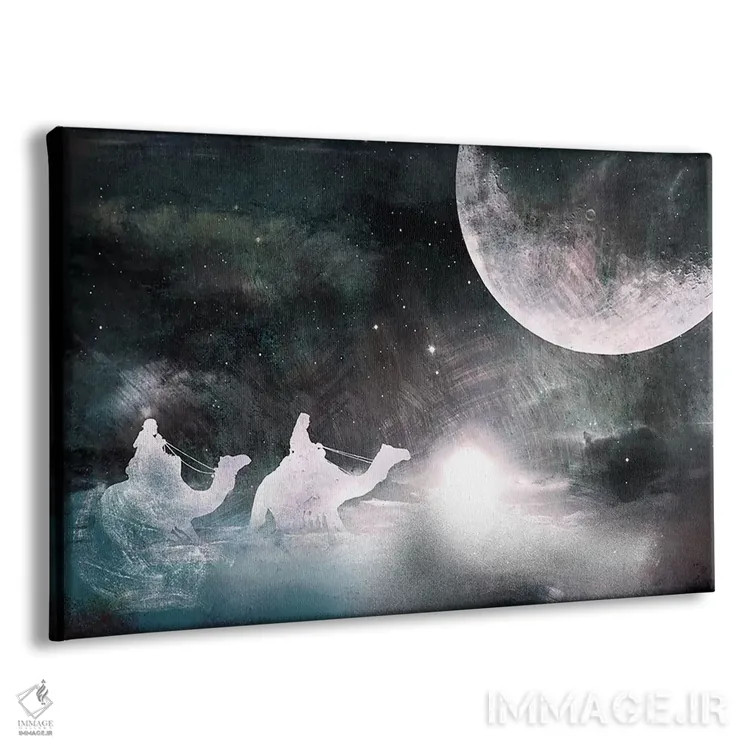 تابلو دکوراتیو شفق در میان شن ها اثر فایو بای فایو کالکتیو - نمای پرسپکتیو محصول