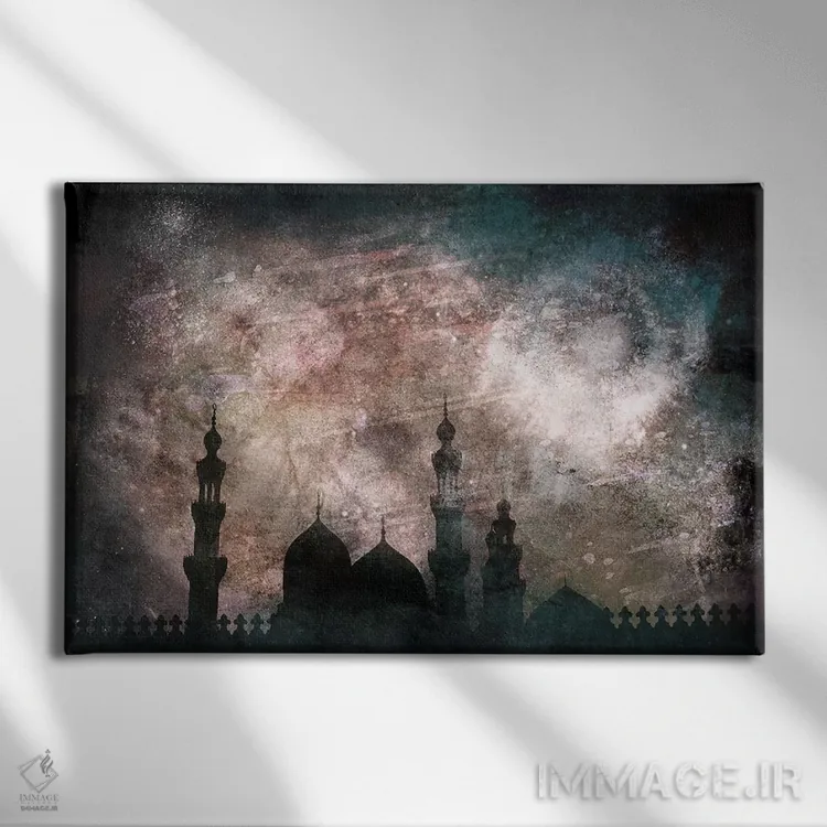 تابلو دکوراتیو ایمان اثر فایو بای فایو کالکتیو - نمای روبهرو روی دیوار