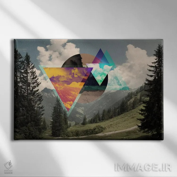 تابلو انتزاعی تسرکت آلپ جنوبی اثر فایو بای فایو کالکتیو - نمای روبهرو روی دیوار