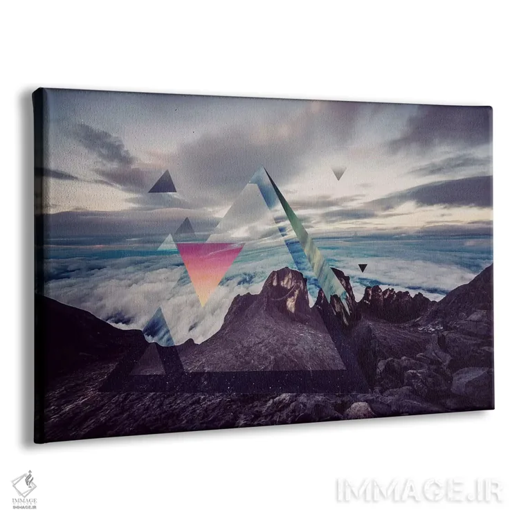 تابلو انتزاعی قله تتراگراماتون اثر فایو بای فایو کالکتیو - نمای پرسپکتیو محصول