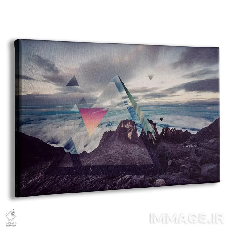 تابلو انتزاعی قله تتراگراماتون اثر فایو بای فایو کالکتیو - نمای پرسپکتیو محصول