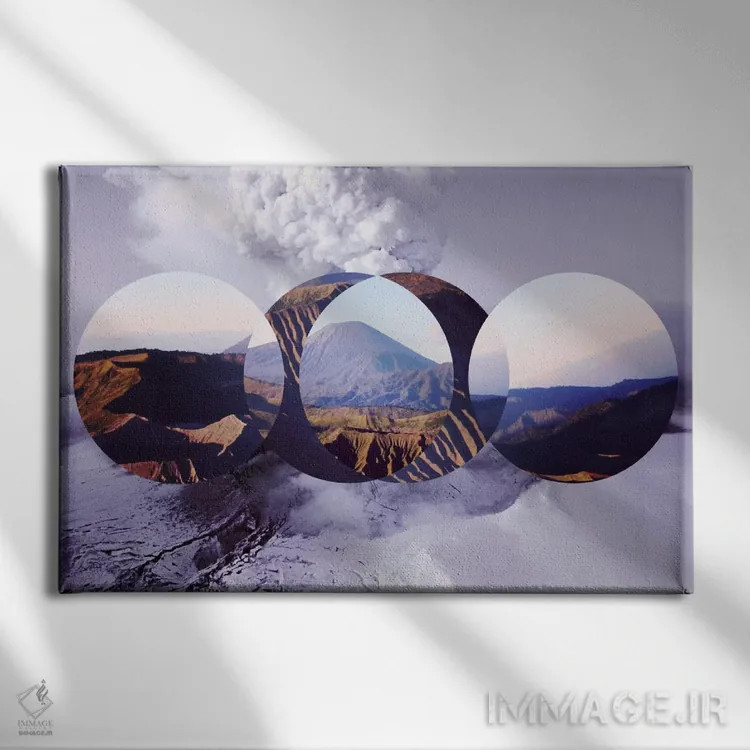 تابلو انتزاعی رشته کوه ها ۲ اثر فایو بای فایو کالکتیو - نمای روبهرو روی دیوار