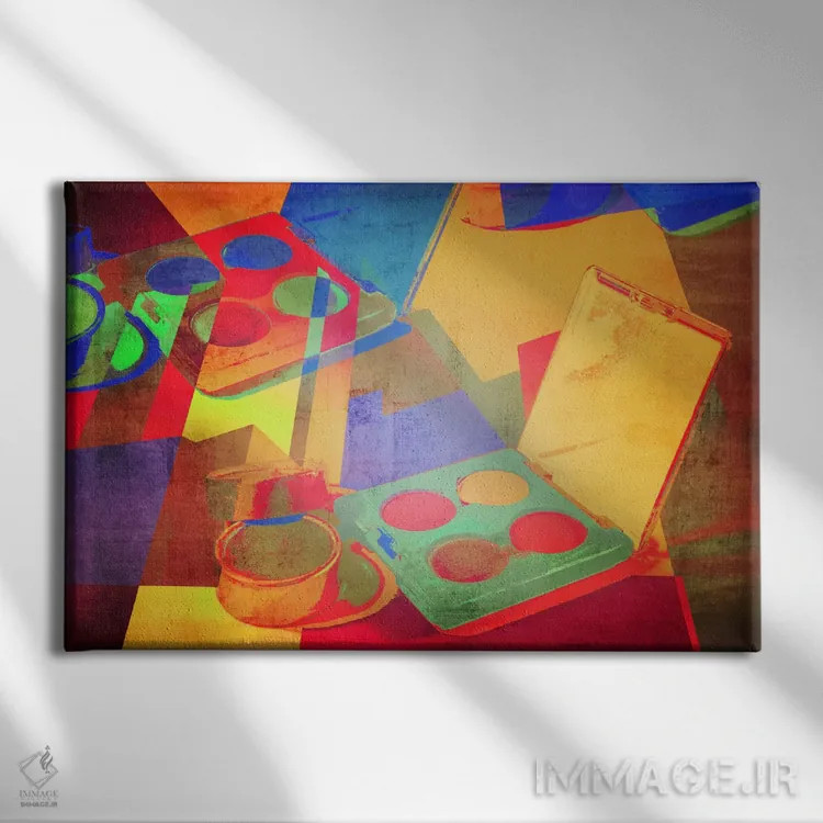 تابلو دکوراتیو هنر پاپ آماده سازی اثر فایو بای فایو کالکتیو - نمای روبهرو روی دیوار