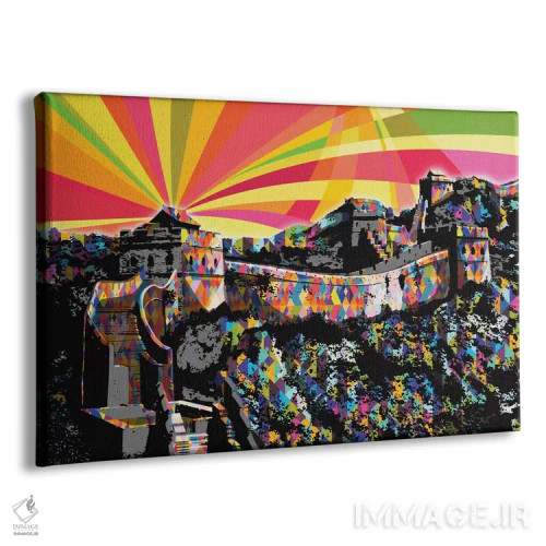 تابلو دکوراتیو پاپ سایکدلیک دیوار بزرگ چین اثر فایو بای فایو کالکتیو - نمای پرسپکتیو محصول