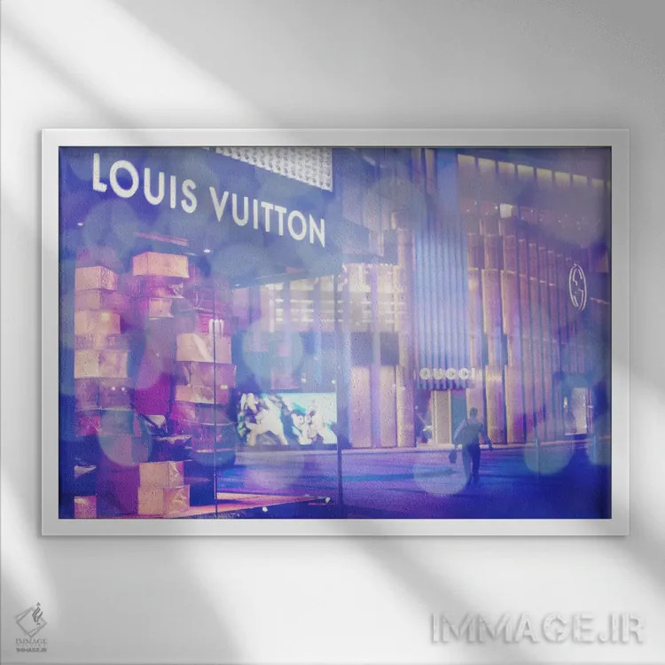 تابلو دکوراتیو نوار نخستین اثر فایو بای فایو کالکتیو - نمای قابدار سفید