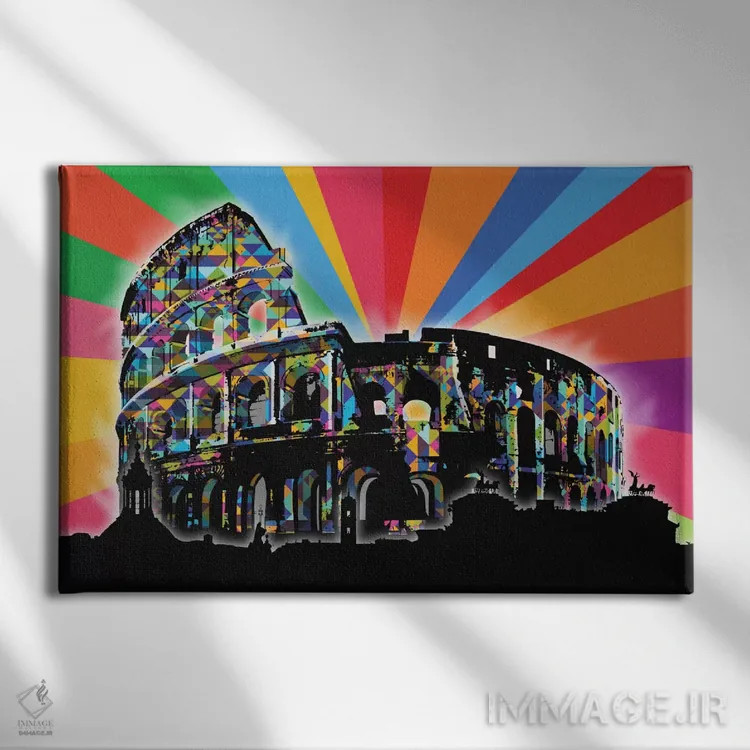 تابلو دکوراتیو پاپ سایکدلیک رم اثر فایو بای فایو کالکتیو - نمای روبهرو روی دیوار