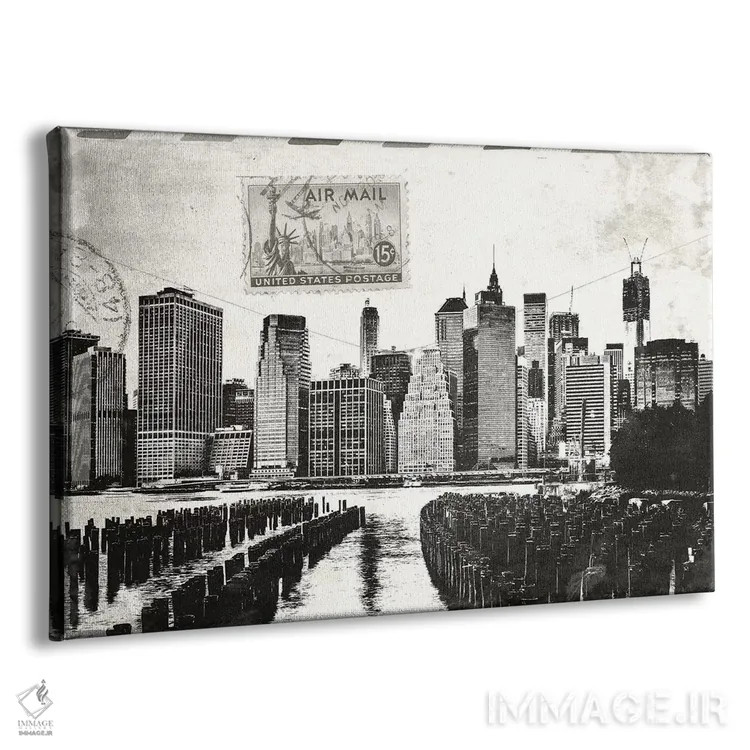 تابلو دکوراتیو نامه ای از منهتن اثر فایو بای فایو کالکتیو - نمای پرسپکتیو محصول