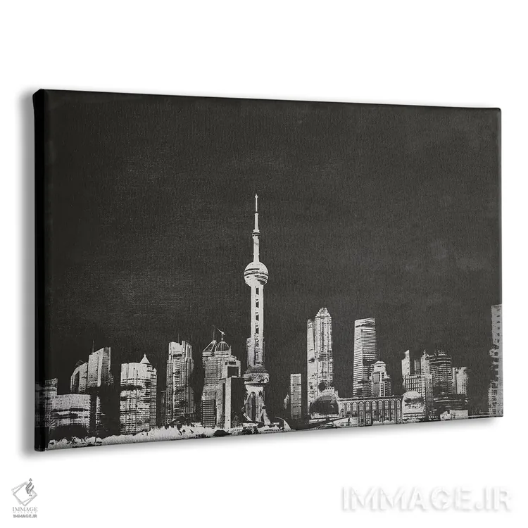 تابلو دکوراتیو نمای افق شانگهای اثر فایو بای فایو کالکتیو - نمای پرسپکتیو محصول