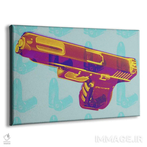 تابلو دکوراتیو نارنجی سوخته اثر فایو بای فایو کالکتیو - نمای پرسپکتیو محصول