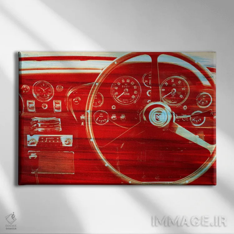 تابلو دکوراتیو چوب سوزان سبک انگلیسی قدیمی اثر فایو بای فایو کالکتیو - نمای روبهرو روی دیوار