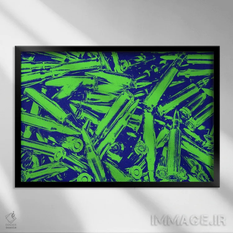 تابلو دکوراتیو انباشت شماره ۲ اثر فایو بای فایو کالکتیو - نمای قابدار مشکی