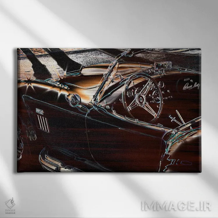 تابلو دکوراتیو سگ ماهی کرومی اثر فایو بای فایو کالکتیو - نمای روبهرو روی دیوار