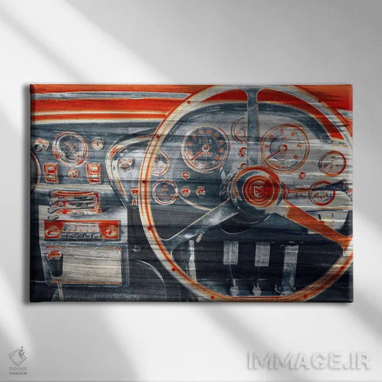 تابلو دکوراتیو داغ سفید اثر فایو بای فایو کالکتیو - نمای روبهرو روی دیوار