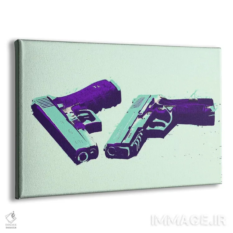 تابلو دکوراتیو بنگ بنگ شماره ۲ اثر فایو بای فایو کالکتیو - نمای پرسپکتیو محصول