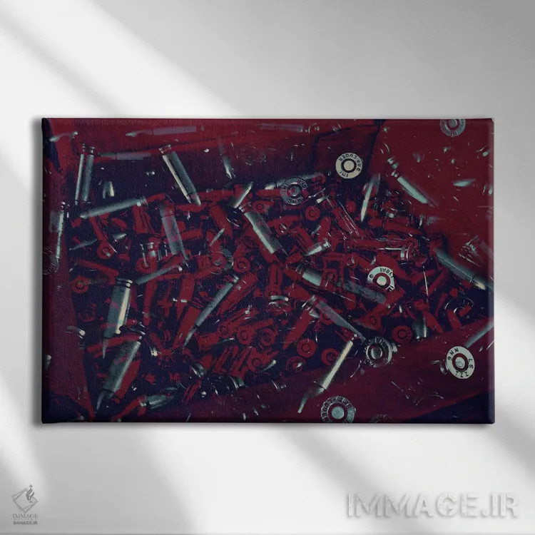 تابلو دکوراتیو انباشت شماره ۳ اثر فایو بای فایو کالکتیو - نمای روبهرو روی دیوار