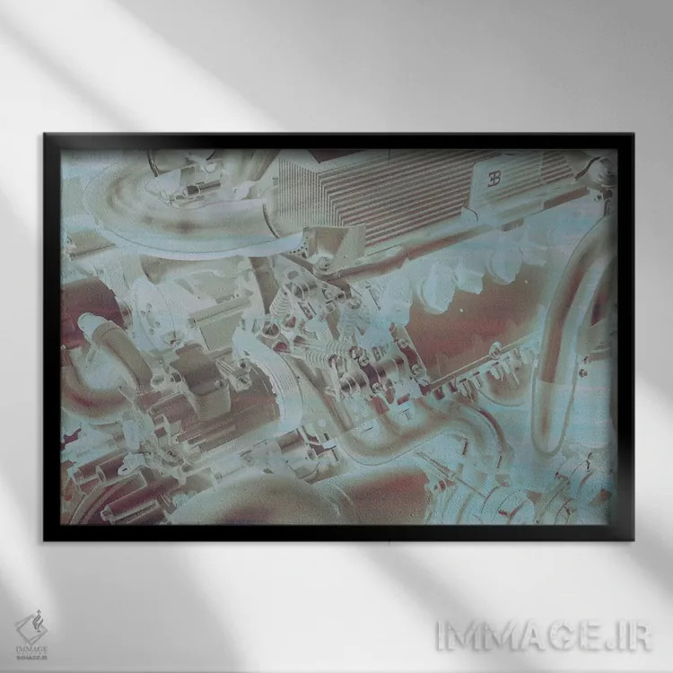 تابلو دکوراتیو اوج قدرت اثر فایو بای فایو کالکتیو - نمای قابدار مشکی