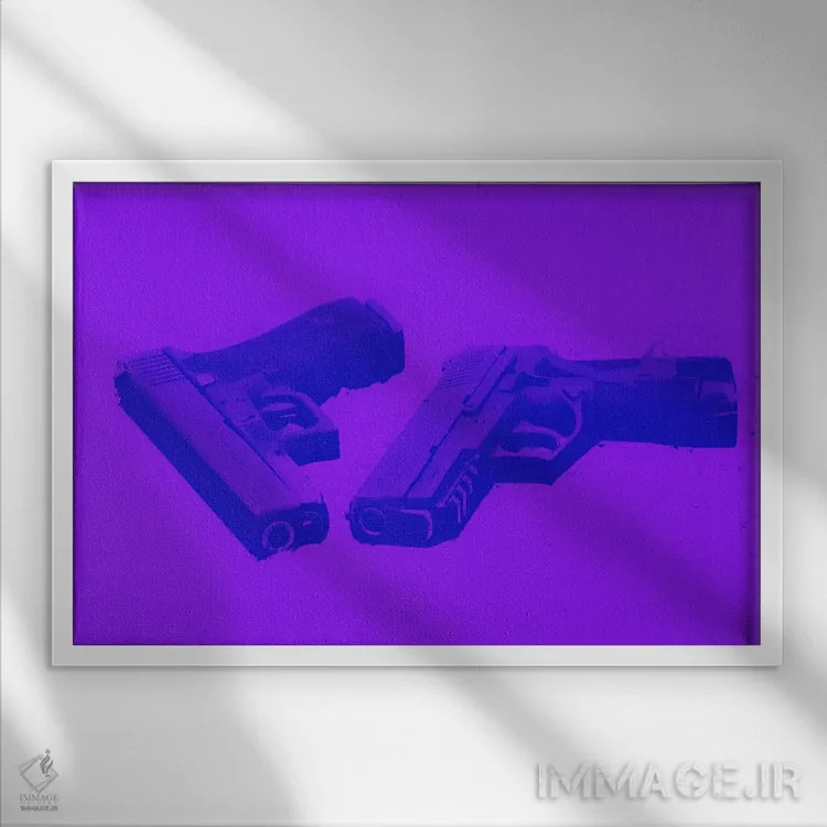 تابلو دکوراتیو بنگ بنگ اثر فایو بای فایو کالکتیو - نمای قابدار سفید