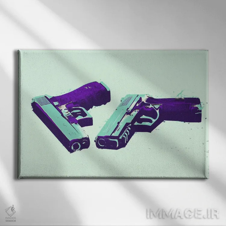 تابلو دکوراتیو بنگ بنگ شماره ۲ اثر فایو بای فایو کالکتیو - نمای روبهرو روی دیوار