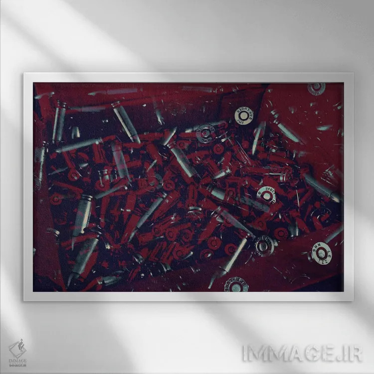 تابلو دکوراتیو انباشت شماره ۳ اثر فایو بای فایو کالکتیو - نمای قابدار سفید