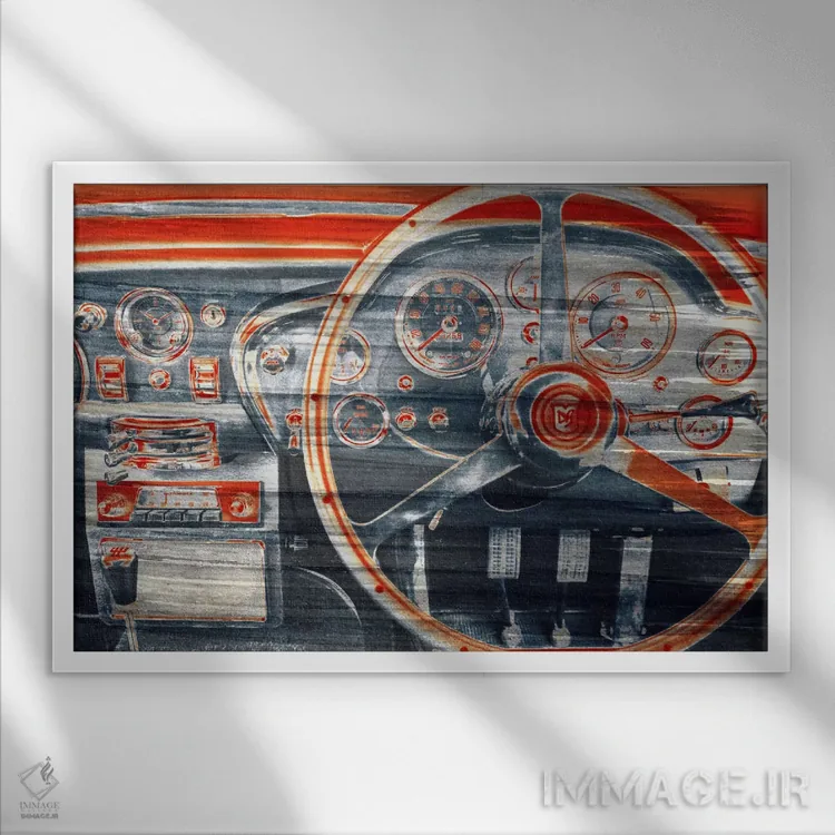 تابلو دکوراتیو داغ سفید اثر فایو بای فایو کالکتیو - نمای قابدار سفید