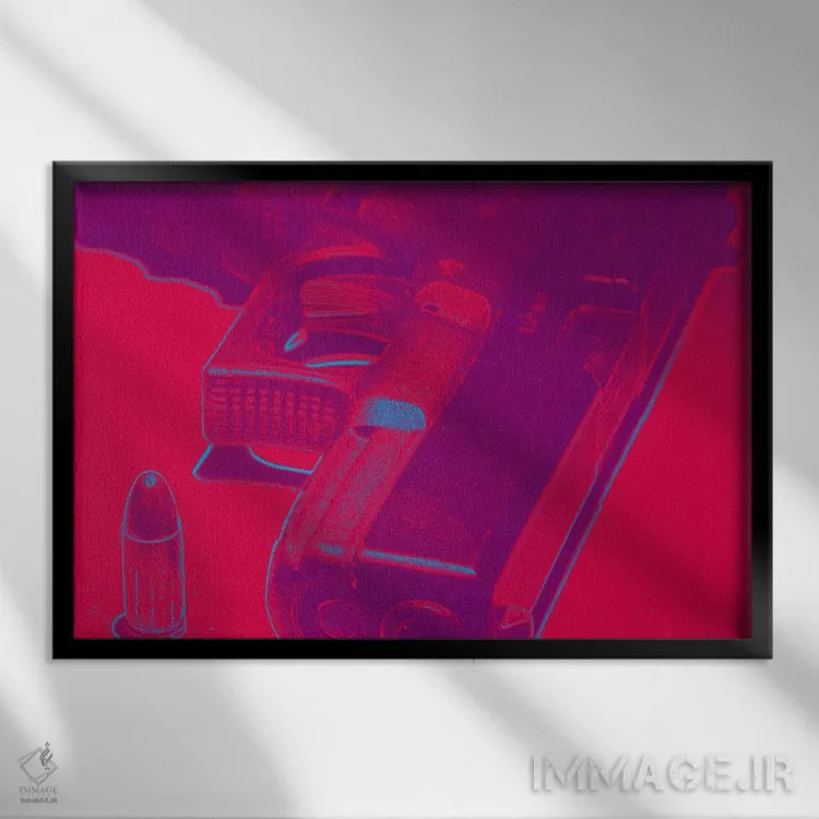 تابلو دکوراتیو آغشته به خون اثر فایو بای فایو کالکتیو - نمای قابدار مشکی