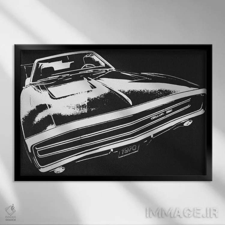 تابلو دکوراتیو قدرت خالص اثر فایو بای فایو کالکتیو - نمای قابدار مشکی