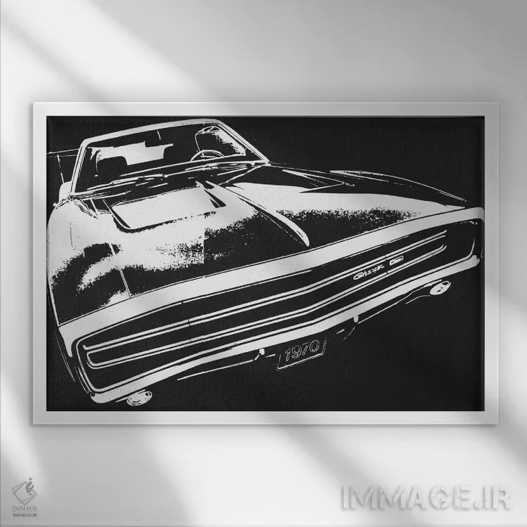 تابلو دکوراتیو قدرت خالص اثر فایو بای فایو کالکتیو - نمای قابدار سفید