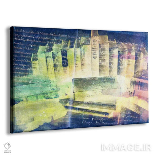 تابلو دکوراتیو درس هایی نوشته شده در کتاب ها اثر فایو بای فایو کالکتیو - نمای پرسپکتیو محصول