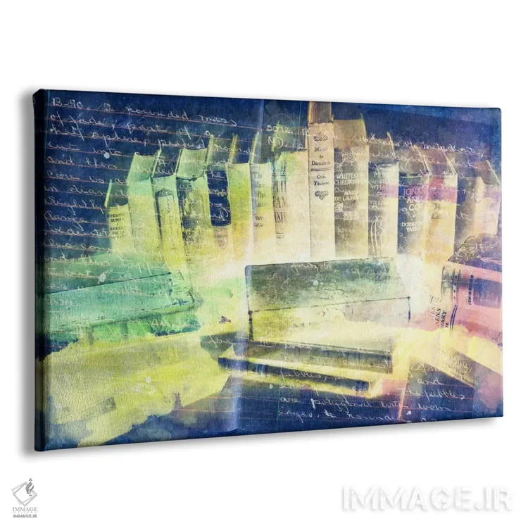 تابلو دکوراتیو درس هایی نوشته شده در کتاب ها اثر فایو بای فایو کالکتیو - نمای پرسپکتیو محصول