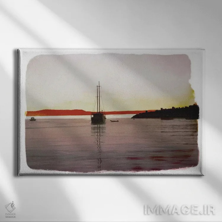 تابلو دکوراتیو بازگشت با قایق رانی اثر فایو بای فایو کالکتیو - نمای روبهرو روی دیوار