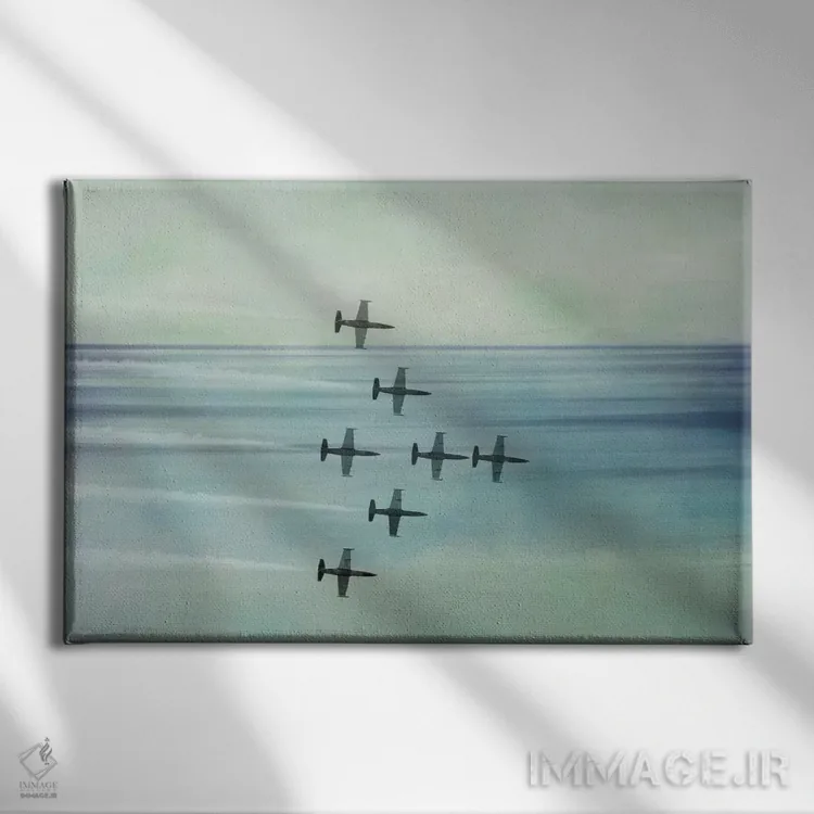 تابلو دکوراتیو پرواز دسته جمعی اثر فایو بای فایو کالکتیو - نمای روبهرو روی دیوار