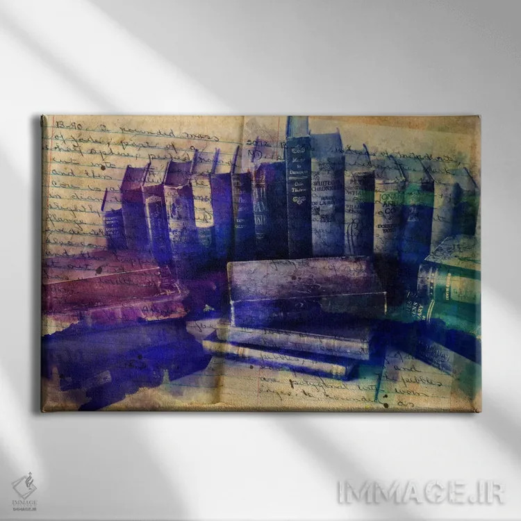 تابلو دکوراتیو درس هایی که در کتاب ها نوشته شده اند اثر فایو بای فایو کالکتیو - نمای روبهرو روی دیوار