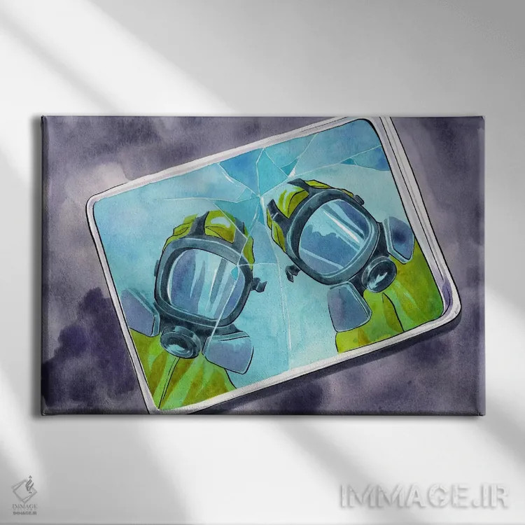 تابلو دکوراتیو بازتاب ها اثر فایو بای فایو کالکتیو - نمای روبهرو روی دیوار