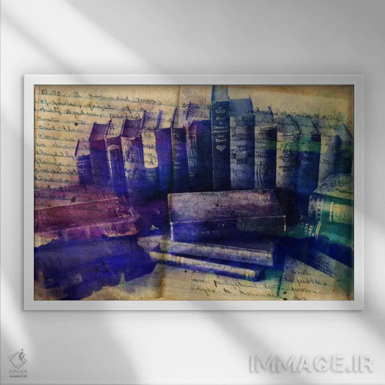 تابلو دکوراتیو درس هایی که در کتاب ها نوشته شده اند اثر فایو بای فایو کالکتیو - نمای قابدار سفید