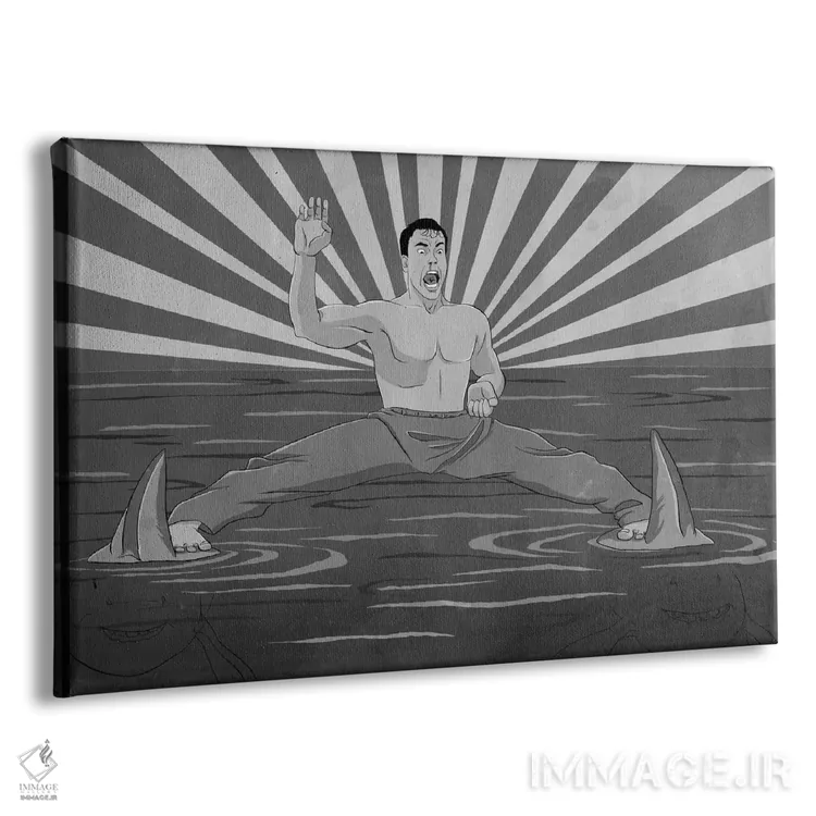 تابلو دکوراتیو کوسه های تکه شده اثر فایو بای فایو کالکتیو - نمای پرسپکتیو محصول