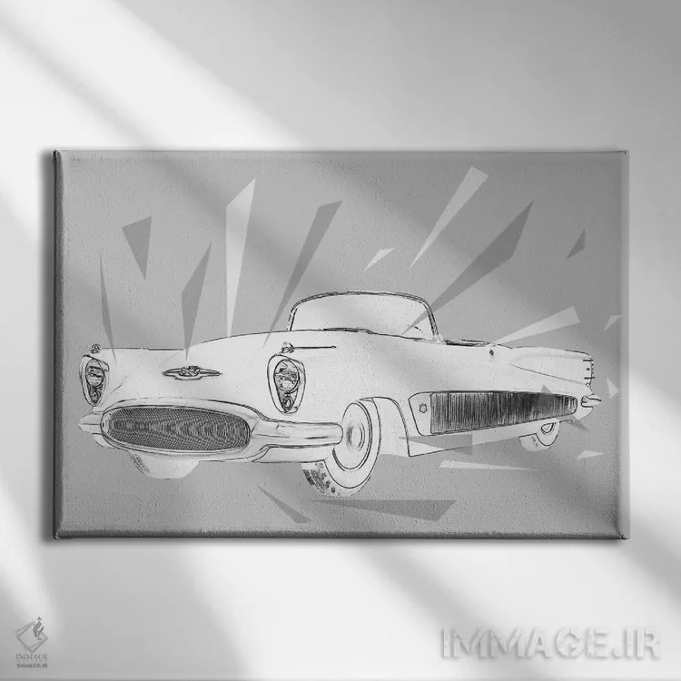 تابلو دکوراتیو تکه های یک اثر کلاسیک ۲ - نمای روبهرو روی دیوار