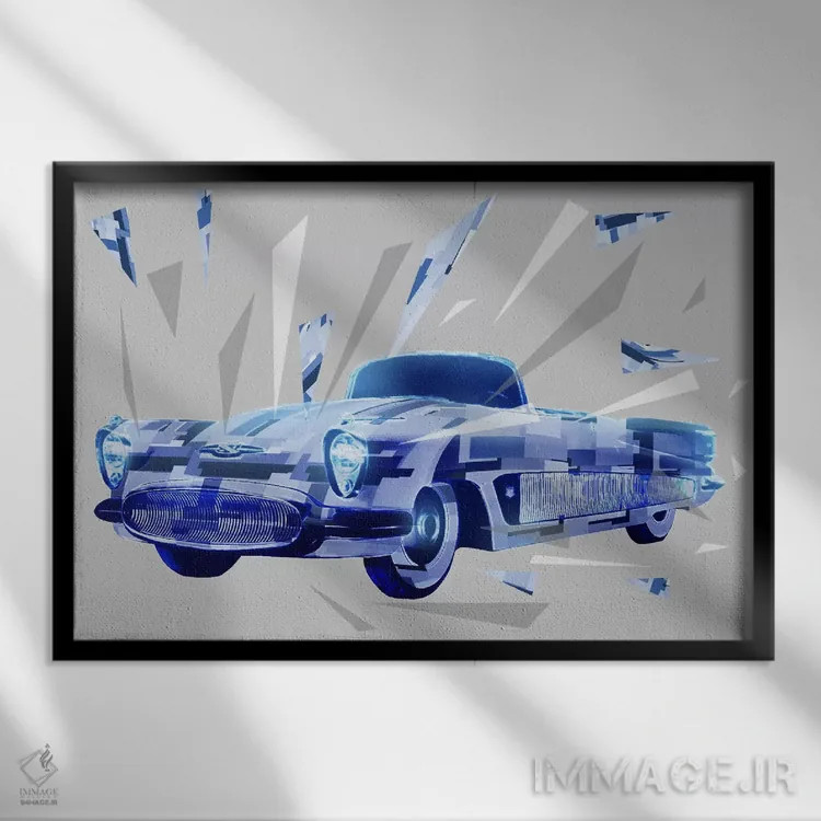 تابلو دکوراتیو تکه های یک اثر کلاسیک - نمای قابدار مشکی